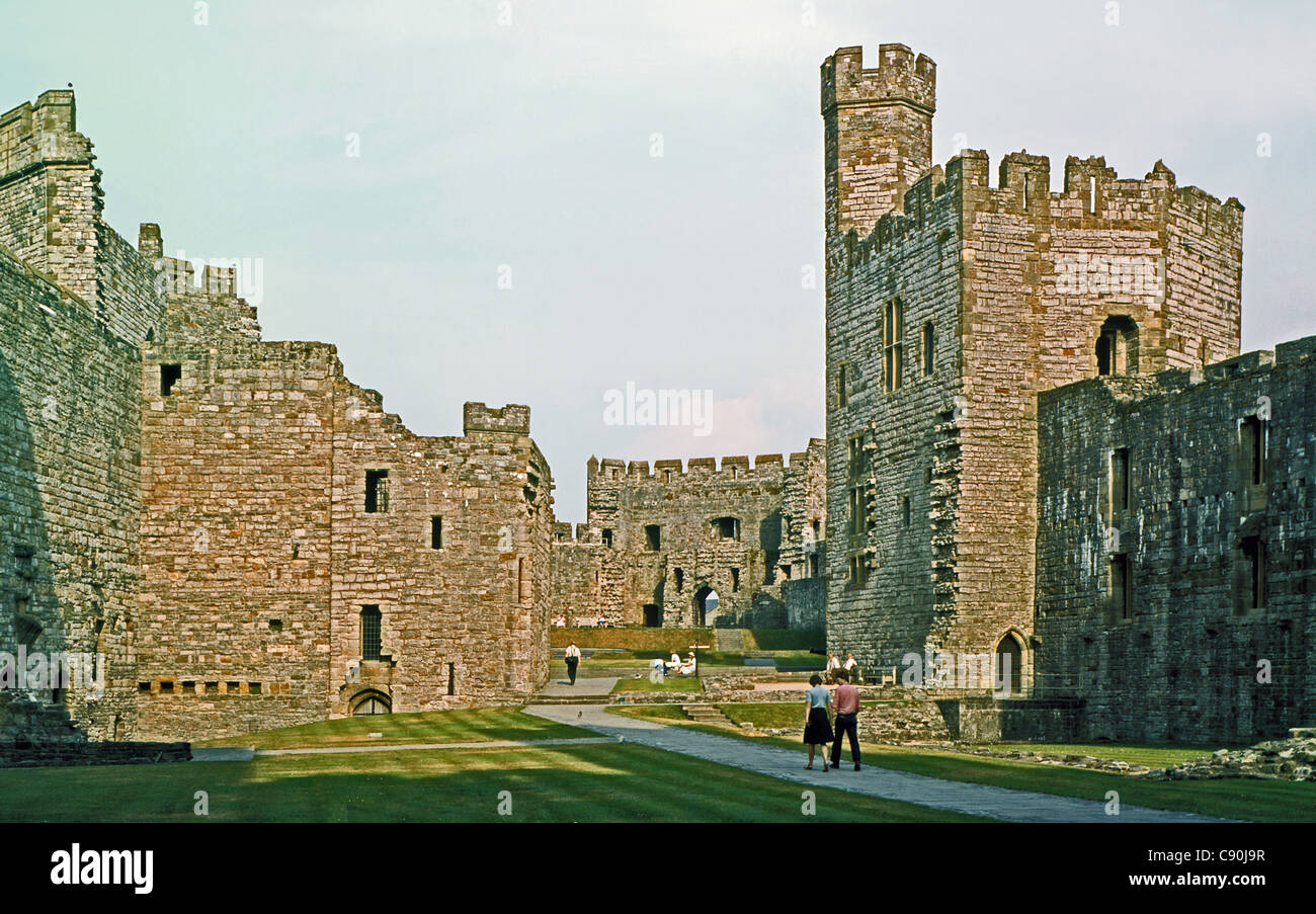 Carnarvon oder Caernarvon oder Caernarfon Castle. Stockfoto