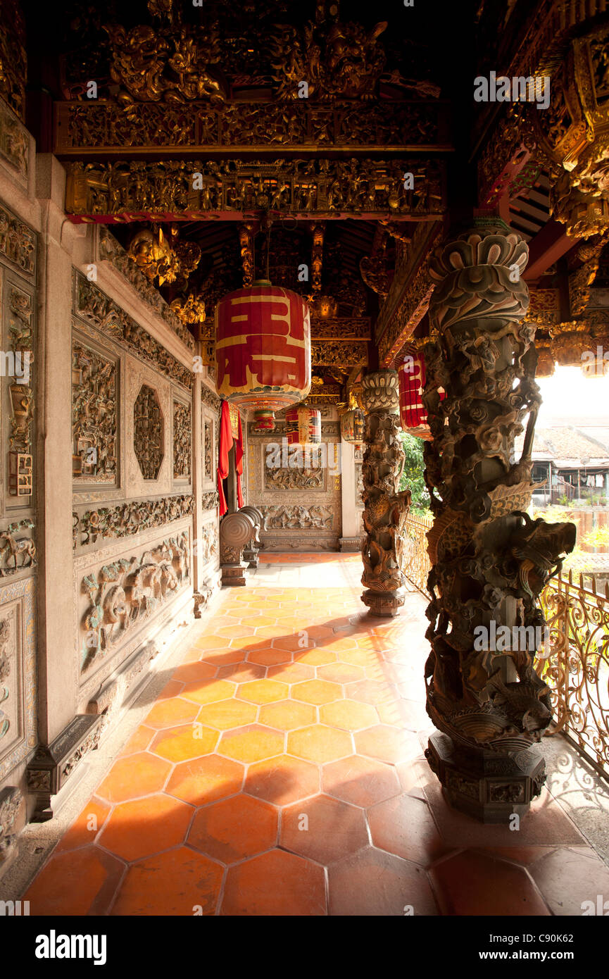 Detail des Kongsi Clan Tempel, Georgetown, Penang, Malaysia, Asien Stockfoto