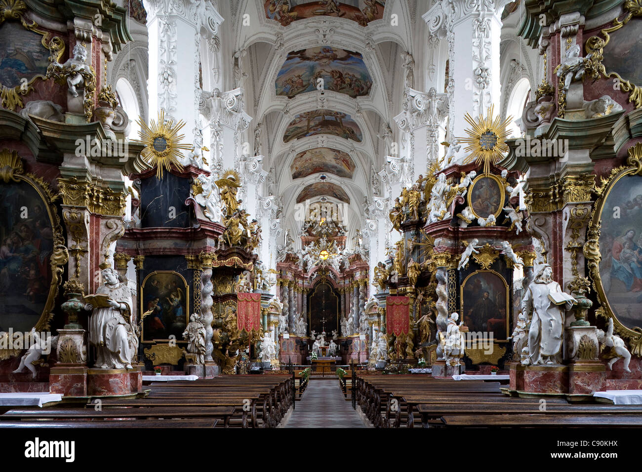 Innenansicht des Klosters Neuzelle, Zisterzienser-Kloster in der Nähe von München, Niederlausitz, Brandenburg, Deutschland, Europa Stockfoto