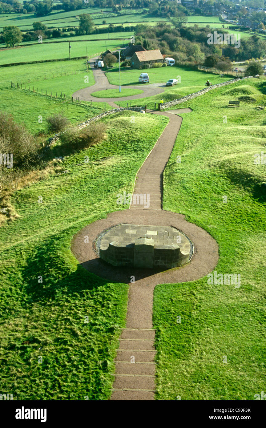 Memorial Tower den Sherwood Foresters militärische Regiment Soldaten in Crich Dorf. Derbyshire, England. Stockfoto