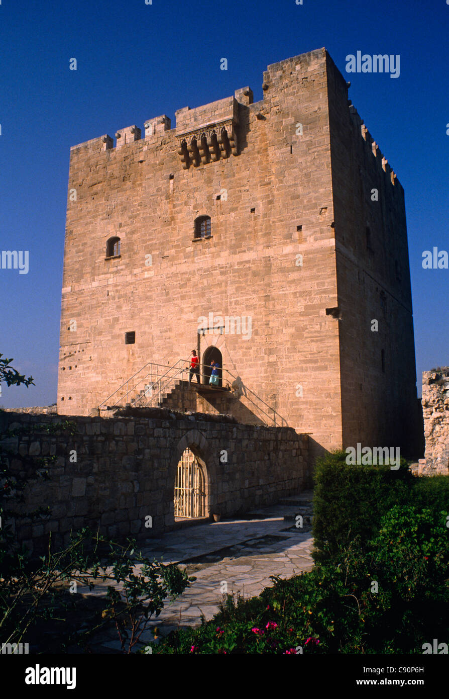 Kolossi Burg entstand im Jahre 1454 von den Knights Hospitaliers oder Kreuzfahrer Armeen waren auf dem Weg ins Heilige Land. Bewohner in Stockfoto