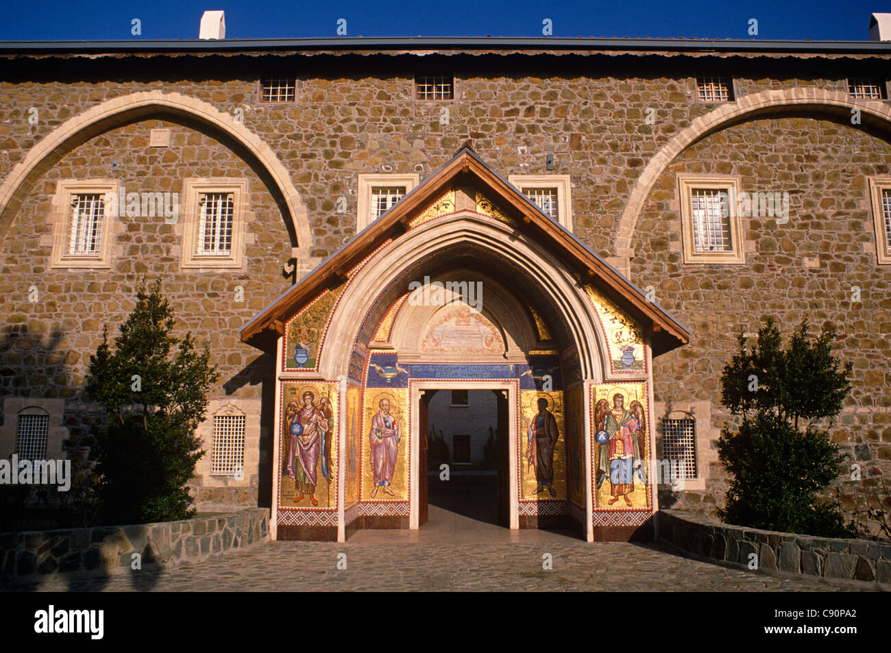 Das Kykkos-Kloster oder das Heilige Jungfrau Kykkos-Kloster wurde gegründet, um das Ende des 11. Jahrhunderts durch die Stockfoto