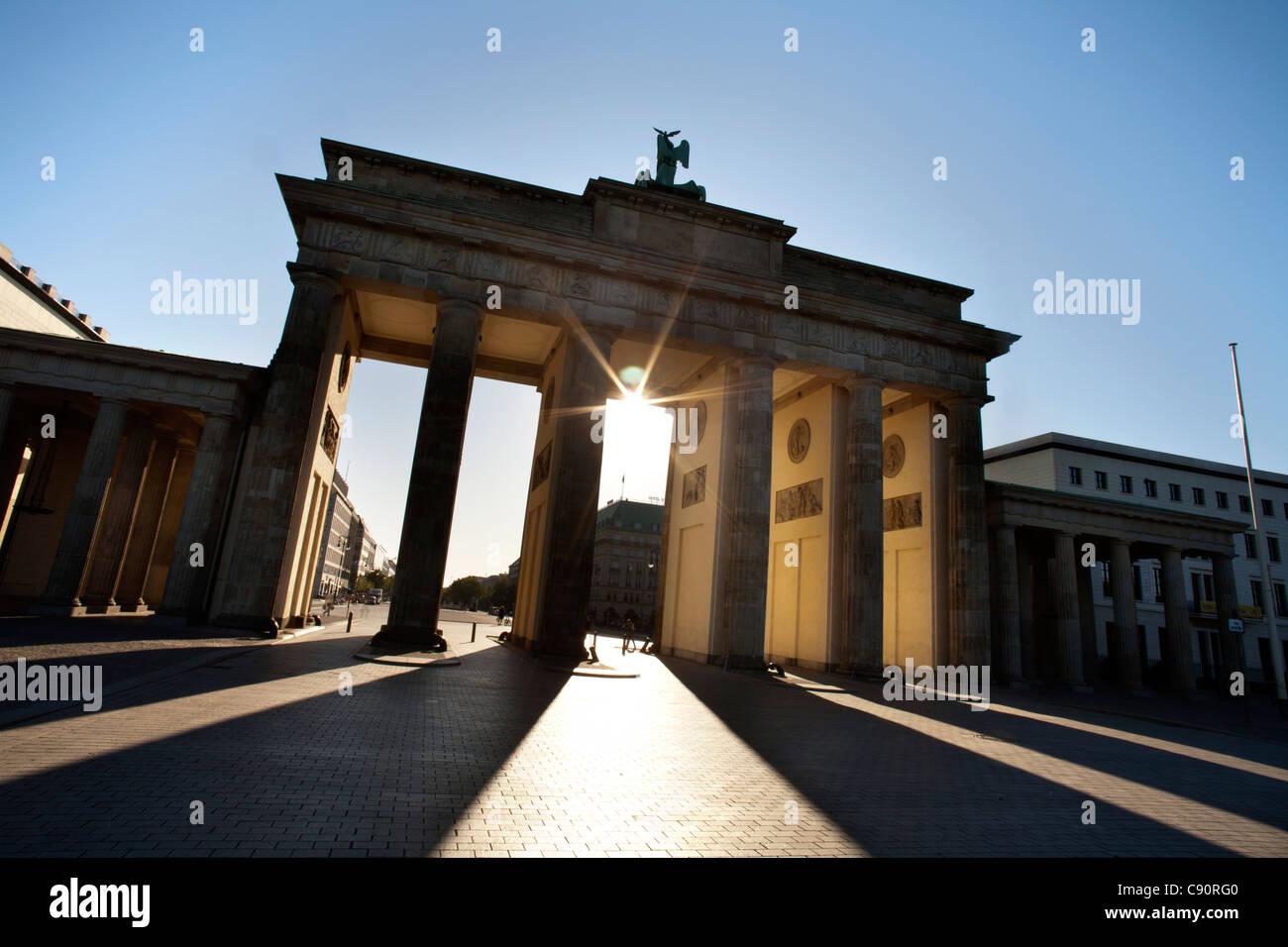 Brandenberg-Tor am Pariser Platz, Berlin, Deutschland Stockfoto