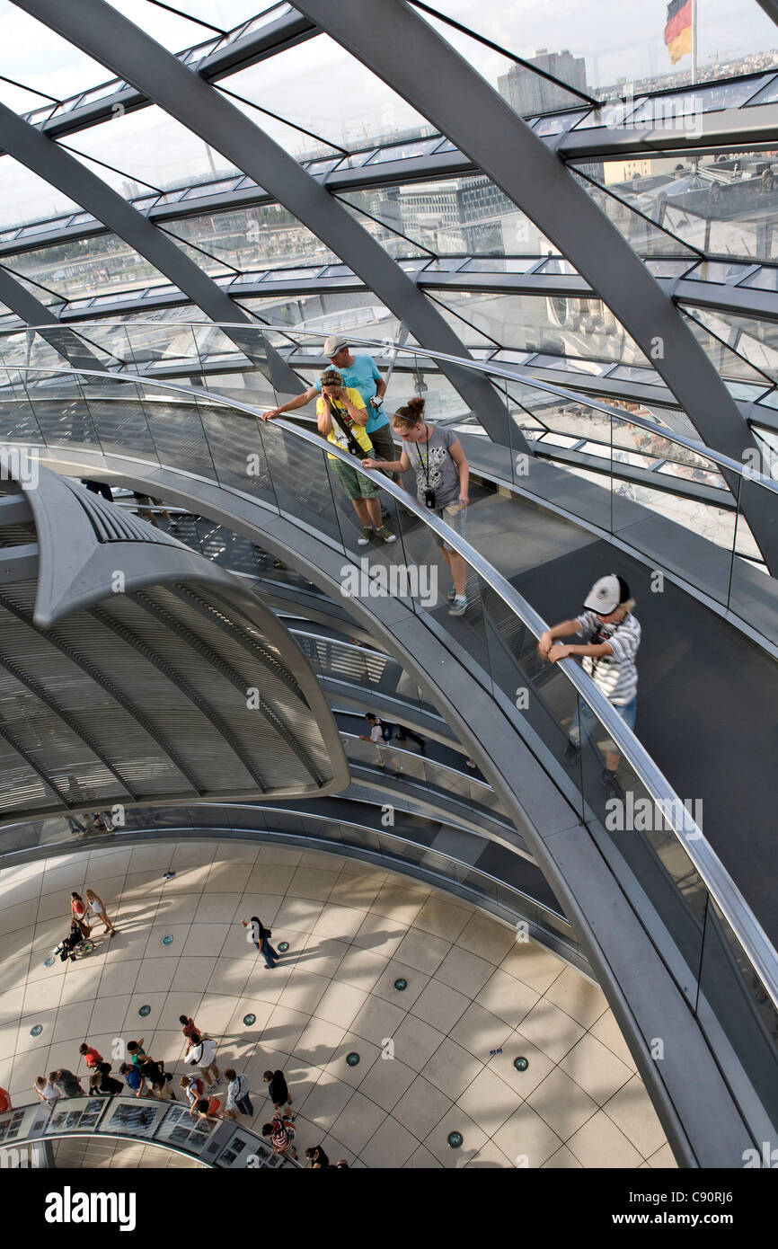 Im Inneren der Kuppel des Reichstags, Berlin, Deutschland Stockfoto