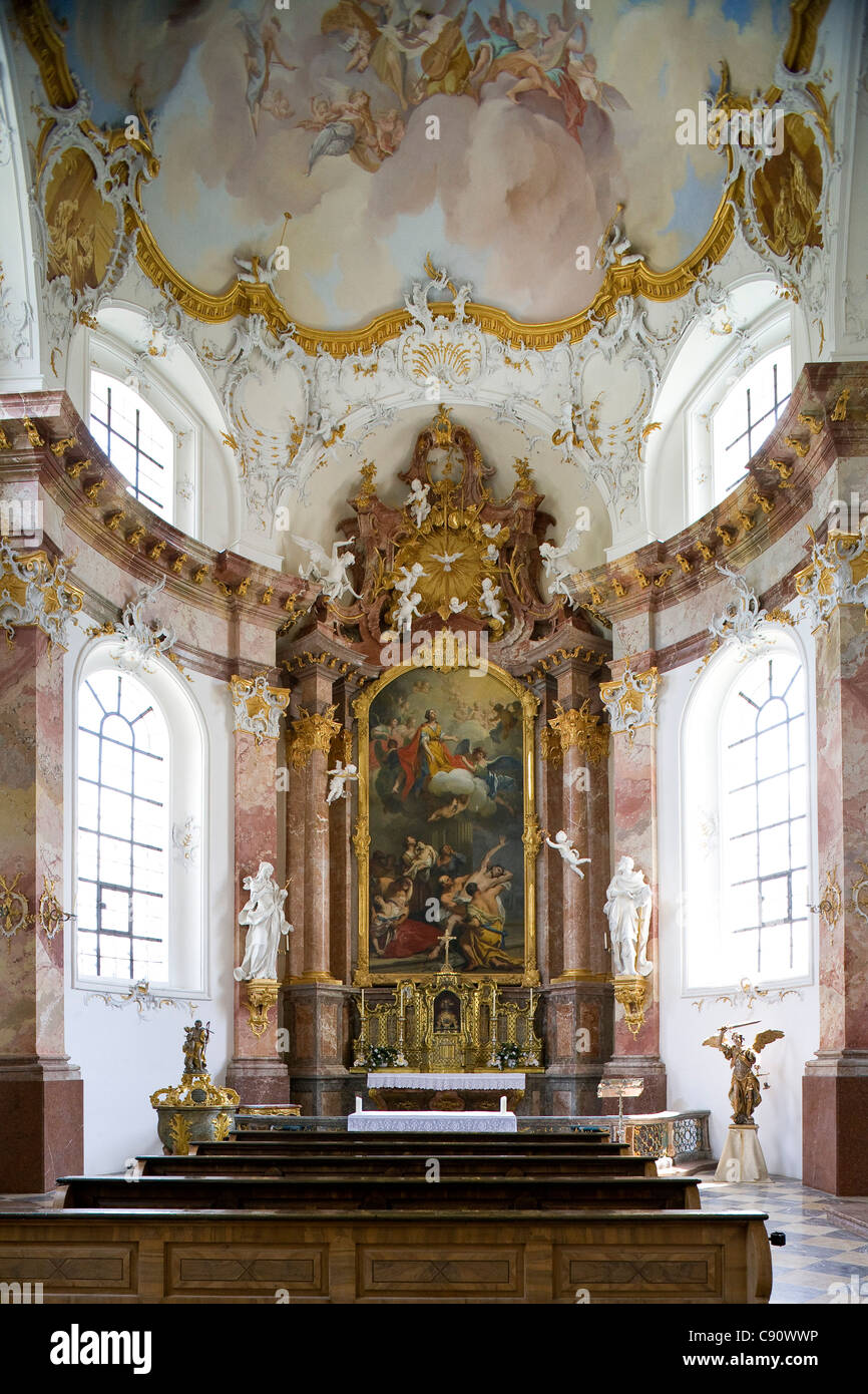 Anastasiakapelle im Kloster Benediktbeuern, ehemalige Benediktiner-Abtei, Benediktbeuern, Bayern, Deutschland, Europa Stockfoto