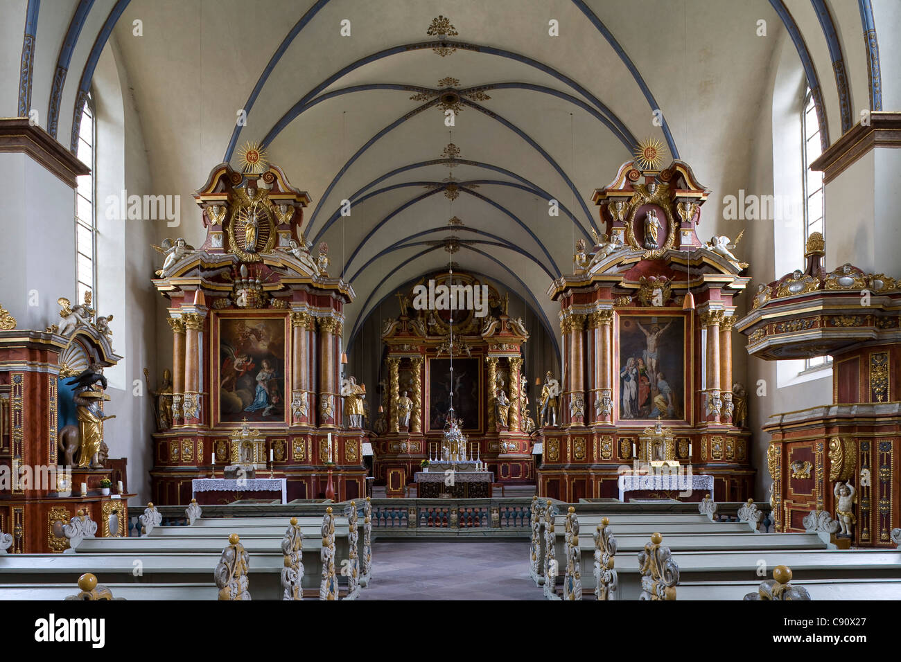 Basilika St. Stephanus und St. Vitus Kloster Corvey Höxter, Nord-Rhein-Westfalen, Deutschland, Europa Stockfoto