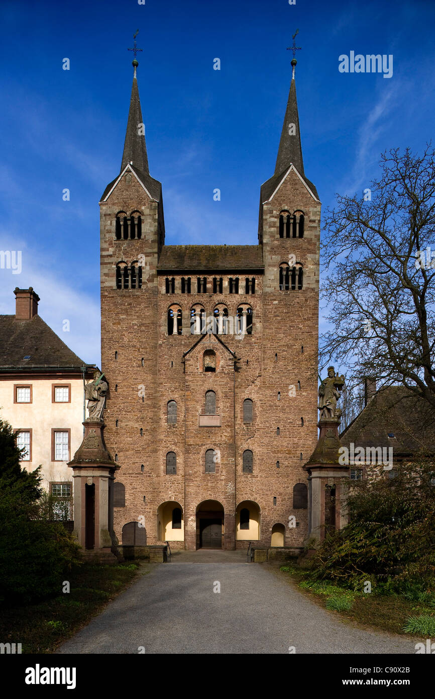 Westwerk von Corvey Höxter, Kloster-Nordrhein-Westfalen, Deutschland, Europa Stockfoto