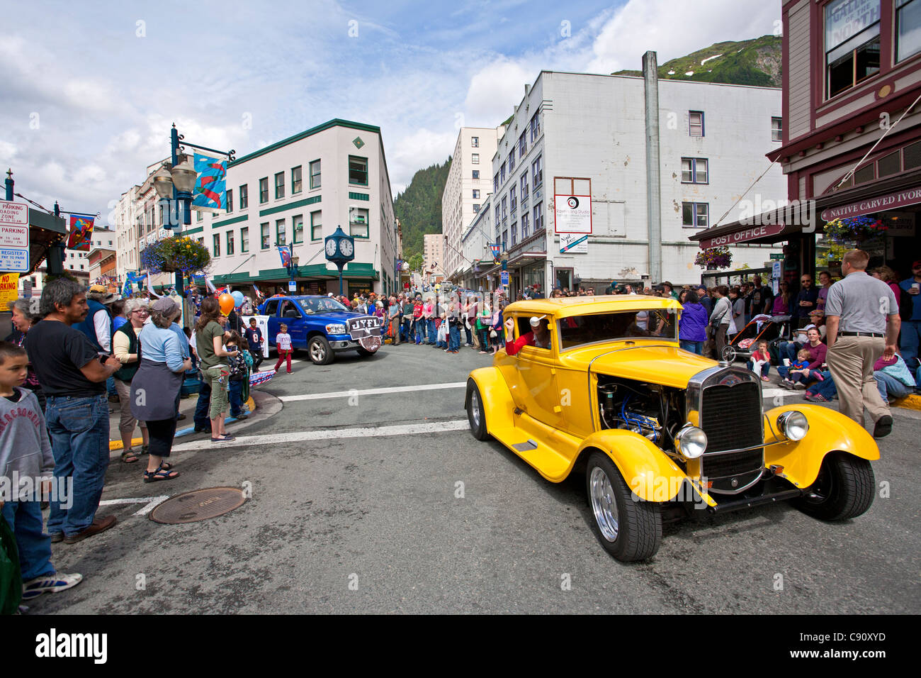 Auto auf den 4. Juli Parade. Juneau. Alaska. USA Stockfoto