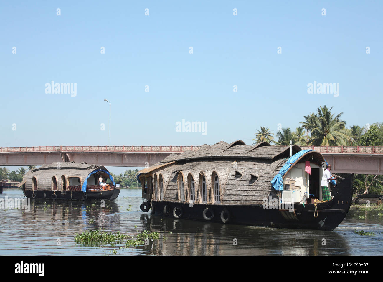 Kettuvallam sind eine besondere Art von großes Boot gefunden in den Gewässern um Cochin. Sie verwendet ausschließlich zum Transport verwendet werden Stockfoto