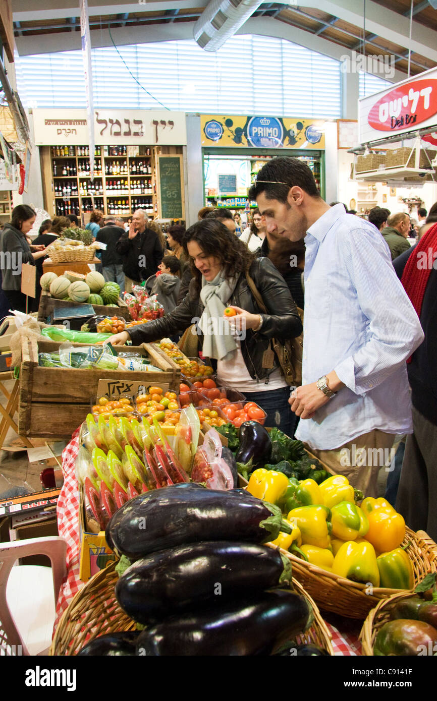 Garküche am alten Hafen Farmers Market in Tel Aviv Israel Stockfoto