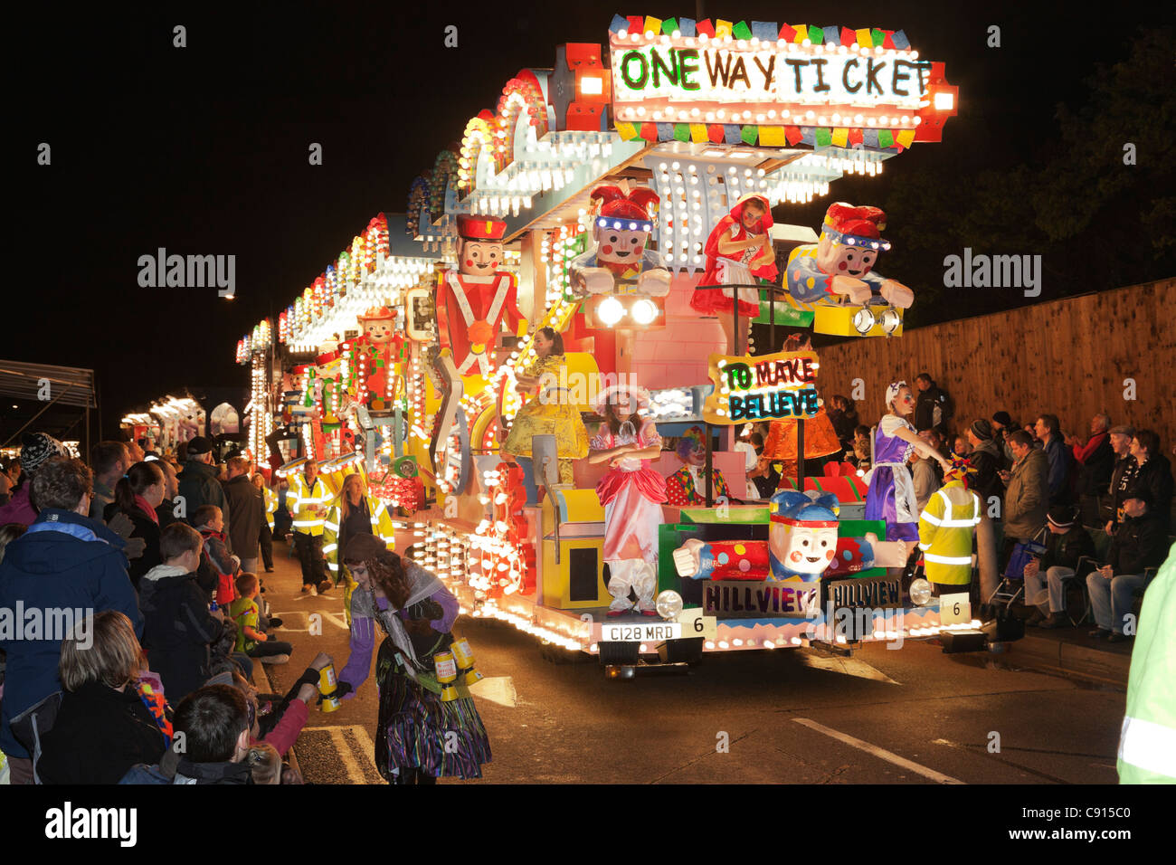 One-Way-Ticket (zu glauben) von Hillview Junior Karnevalsverein. Stockfoto