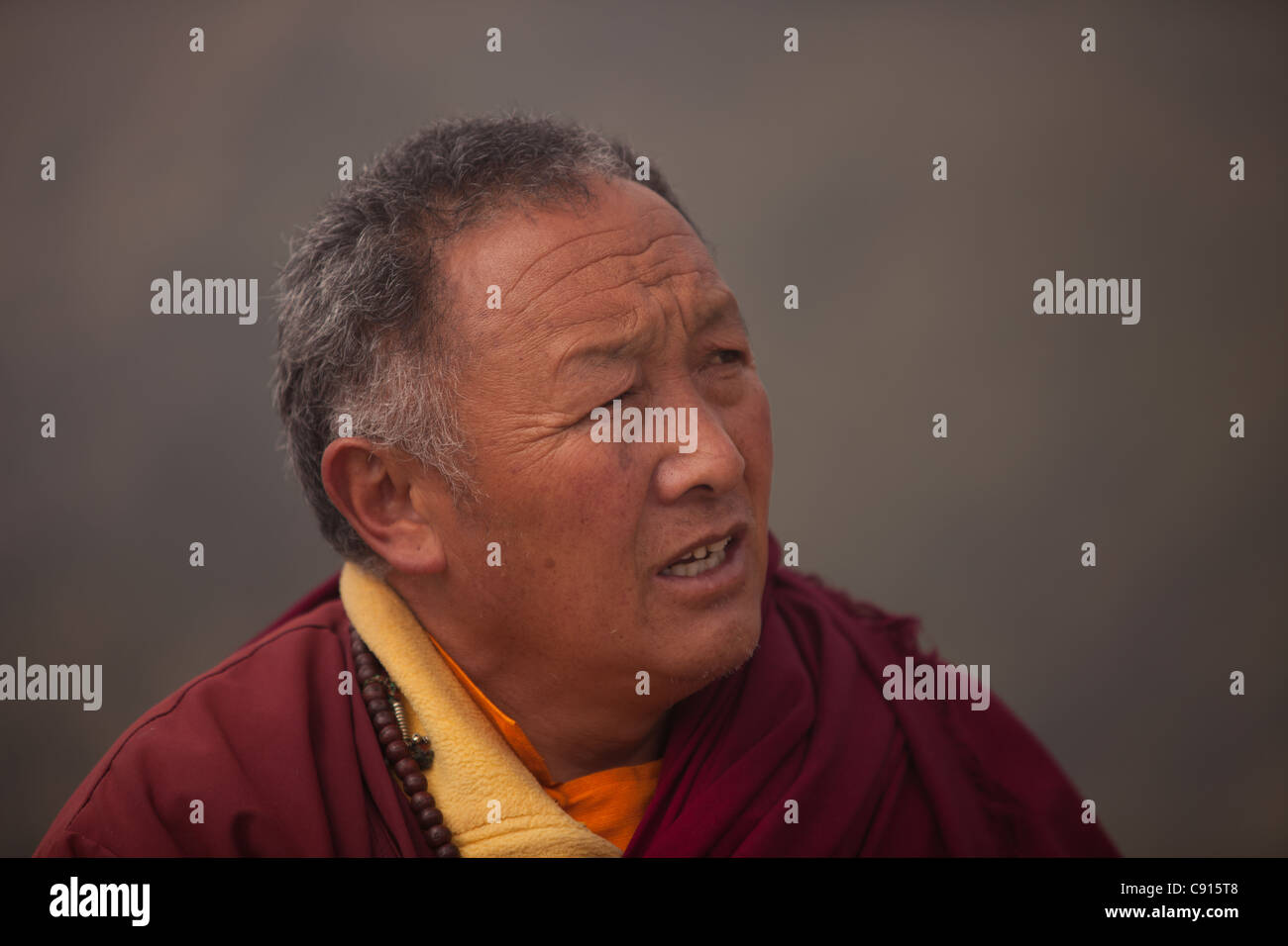 Buddhistische Priester, Sagarmatha Nationalpark, Nepal Stockfoto