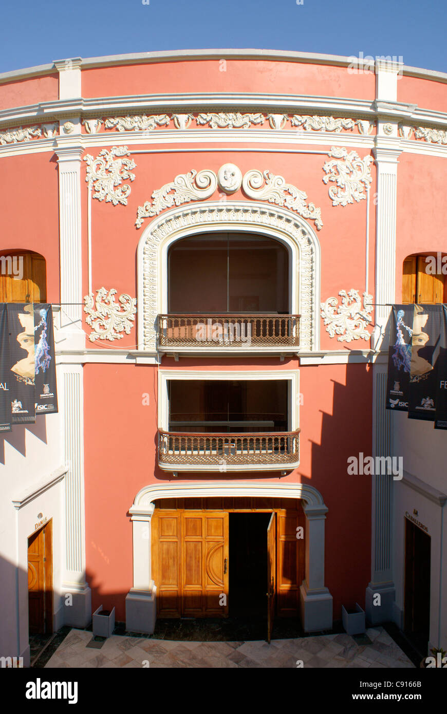 Das Teatro Angela Peralta Theater im alten Mazatlan, Sinaloa, Mexiko Stockfoto