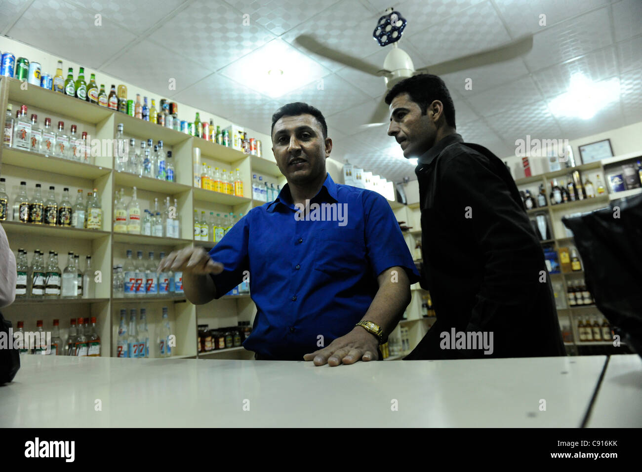 Irak, Baghdad Spirituosengeschäft Stockfoto