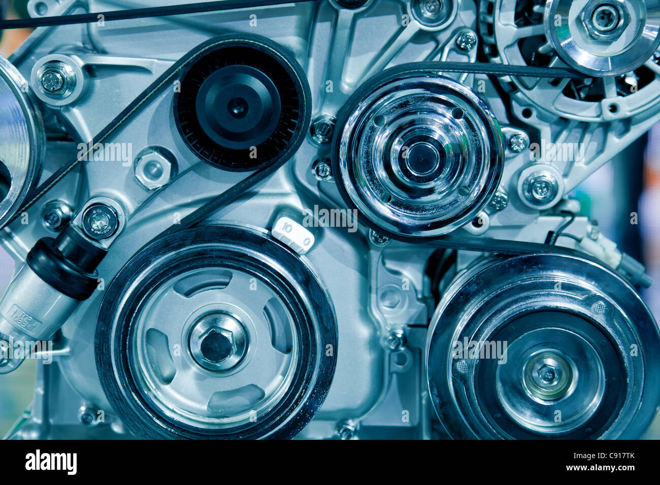 Komplexe Motor moderne Autos Stockfoto