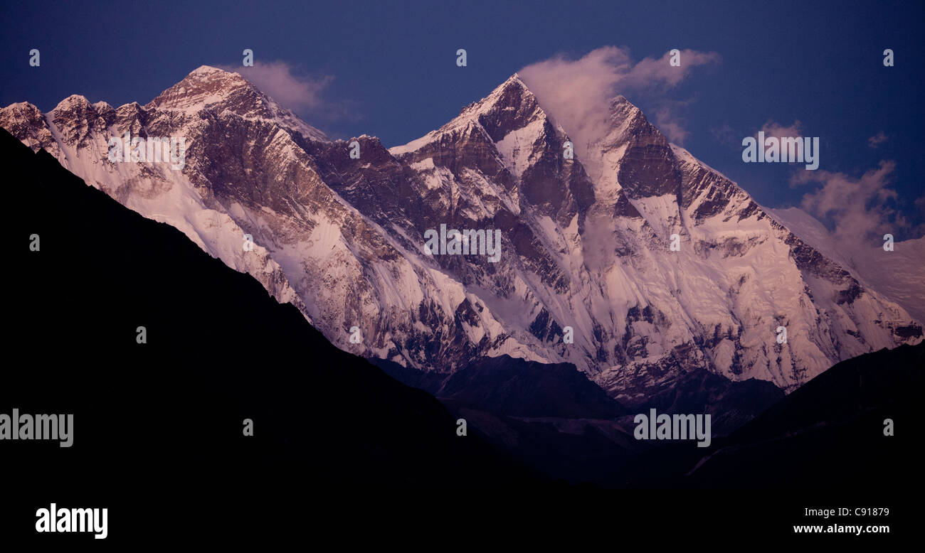 Mount Everest, Sagarmatha Nationalpark, Nepal Stockfoto