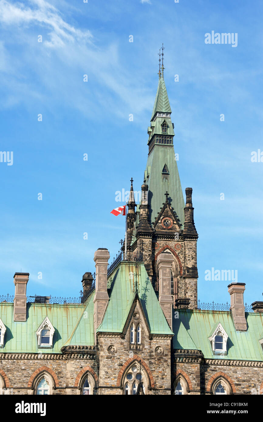 Detail der kanadischen Parlament Gebäude in Ottawa Stockfoto