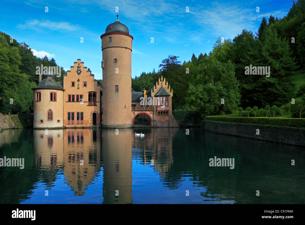 Mespelbrunn Schloss Mespelbrunn, Spessart, Bayern, Deutschland