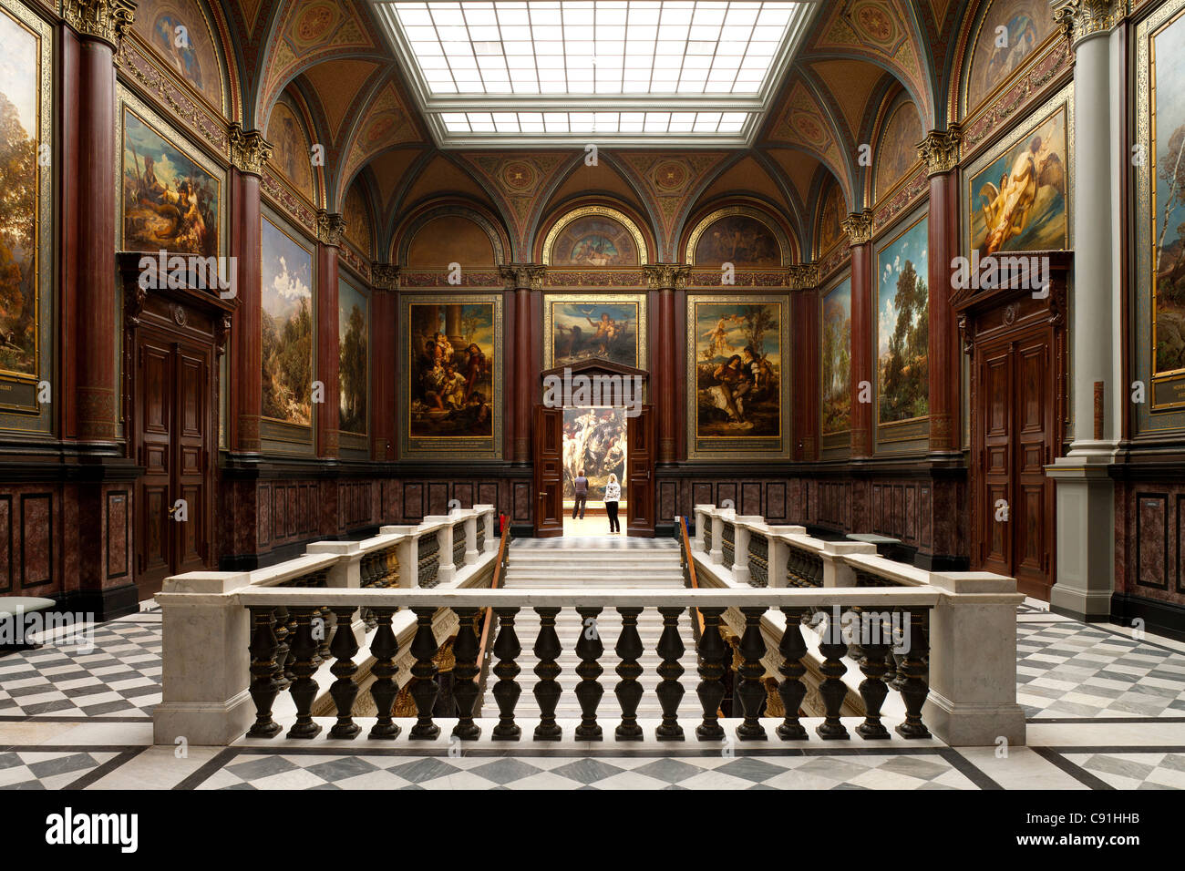 Treppe von 1869, Hamburger Kunsthalle, Hansestadt Hamburg, Deutschland, Europa Stockfoto