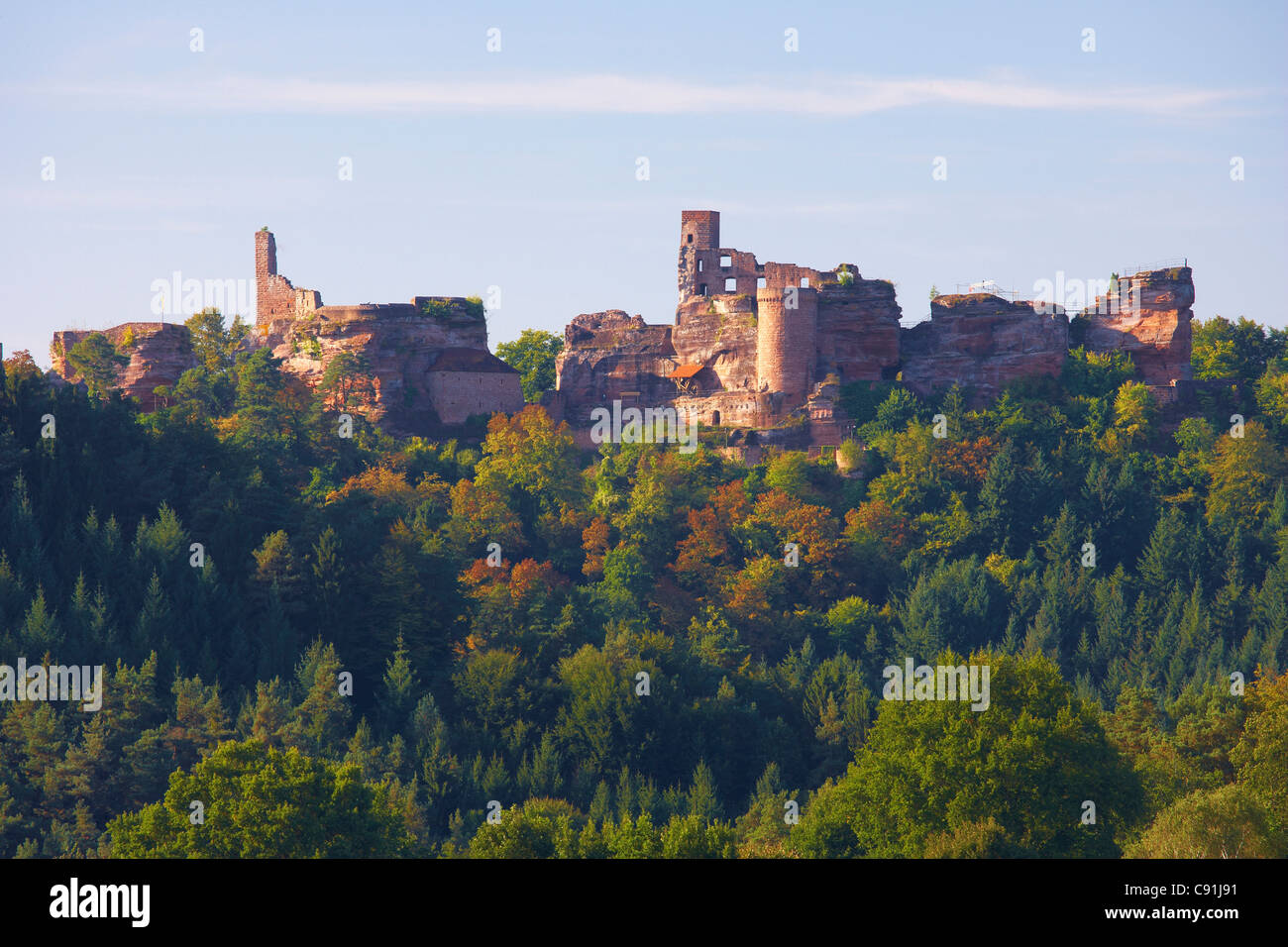 Schlösser der Umgebung, Grafendahn, Tanstein bei Dahn, Pfälzer Wald, Rheinland-Pfalz, Deutschland, Europa Stockfoto