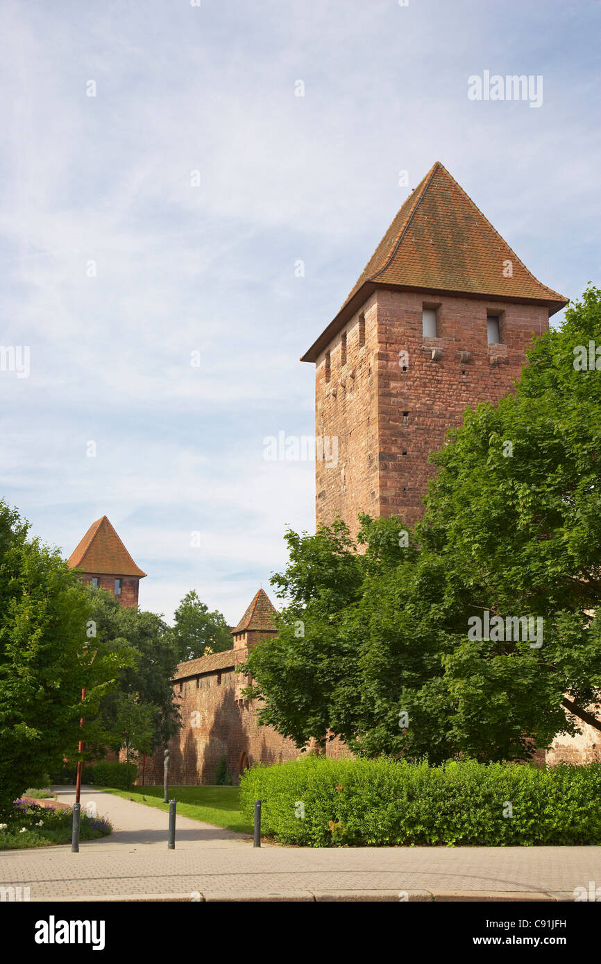 Museum der Nibelungen in der alten Stadtmauer (12.Jh.), Worms, Rheinhessen, Rheinland-Pfalz, Deutschland, Europa Stockfoto