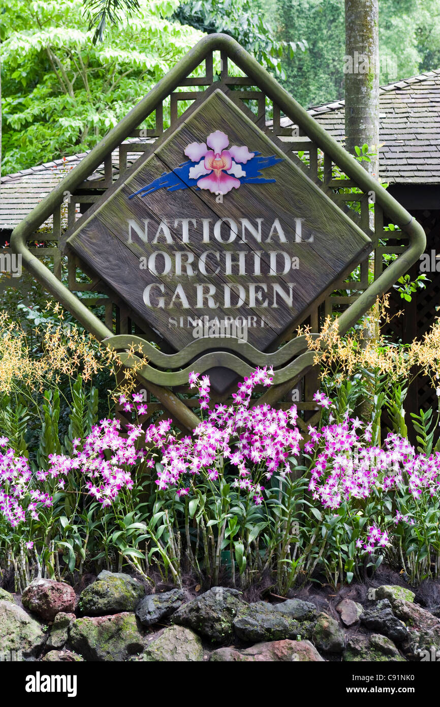 Botanischen Garten: National Orchid Garden Stockfoto