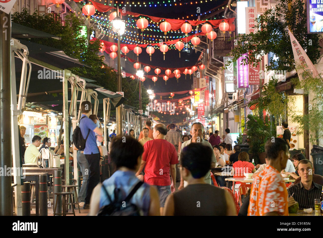 Chinatown Food Street [aka Smith Street] - al Fresco Essen Stockfoto