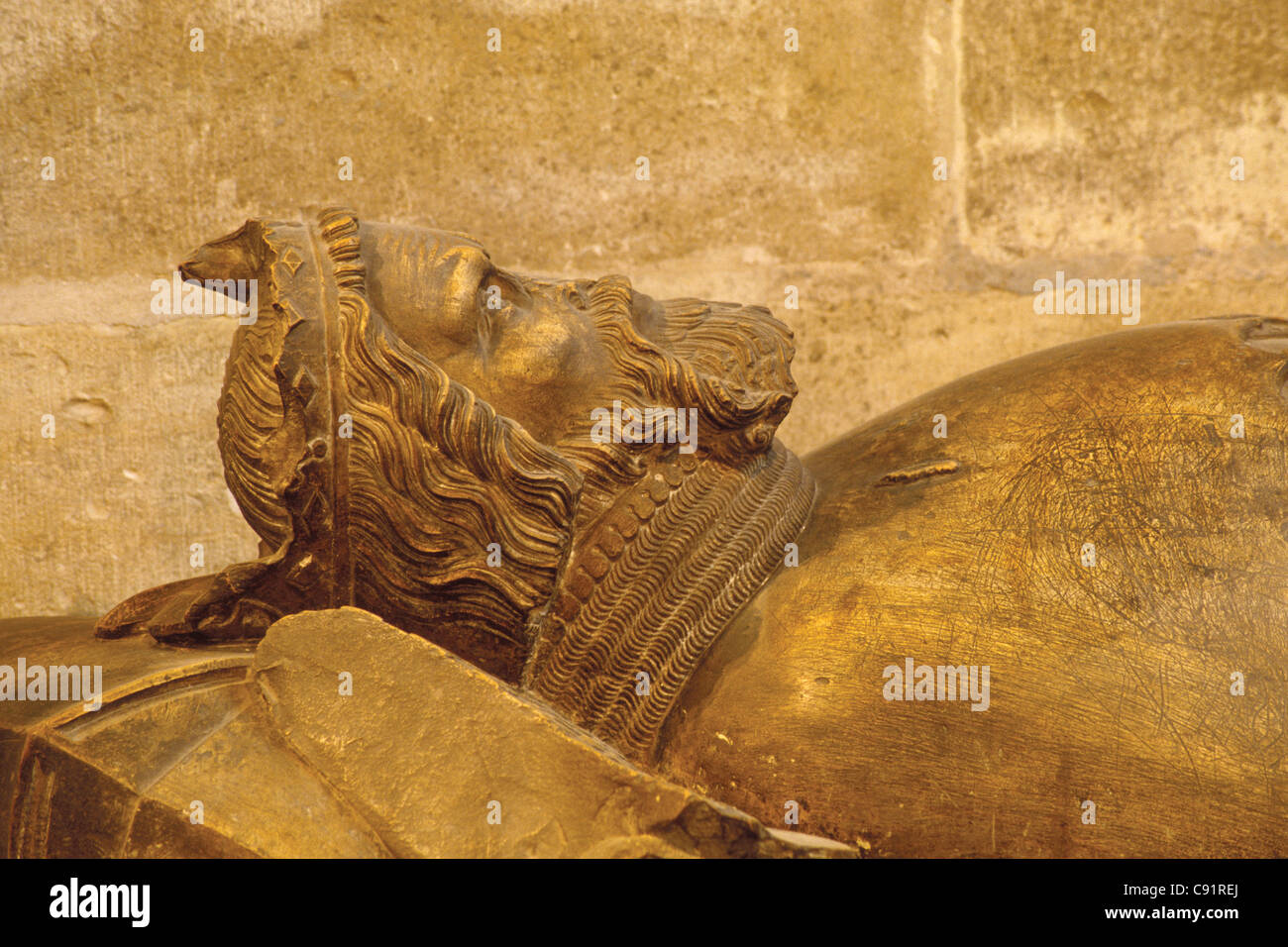 Grab von König Ottokar II. von Böhmen in St-Veits-Dom auf der Prager Burg in Prag, Tschechien. Stockfoto