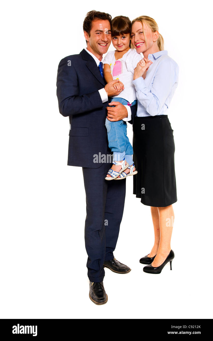 Familie mit einem Kind Stockfoto