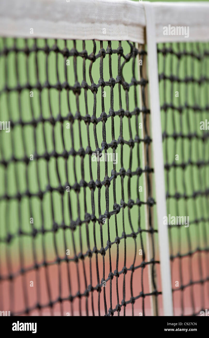 Tennis net, Nahaufnahme Stockfoto