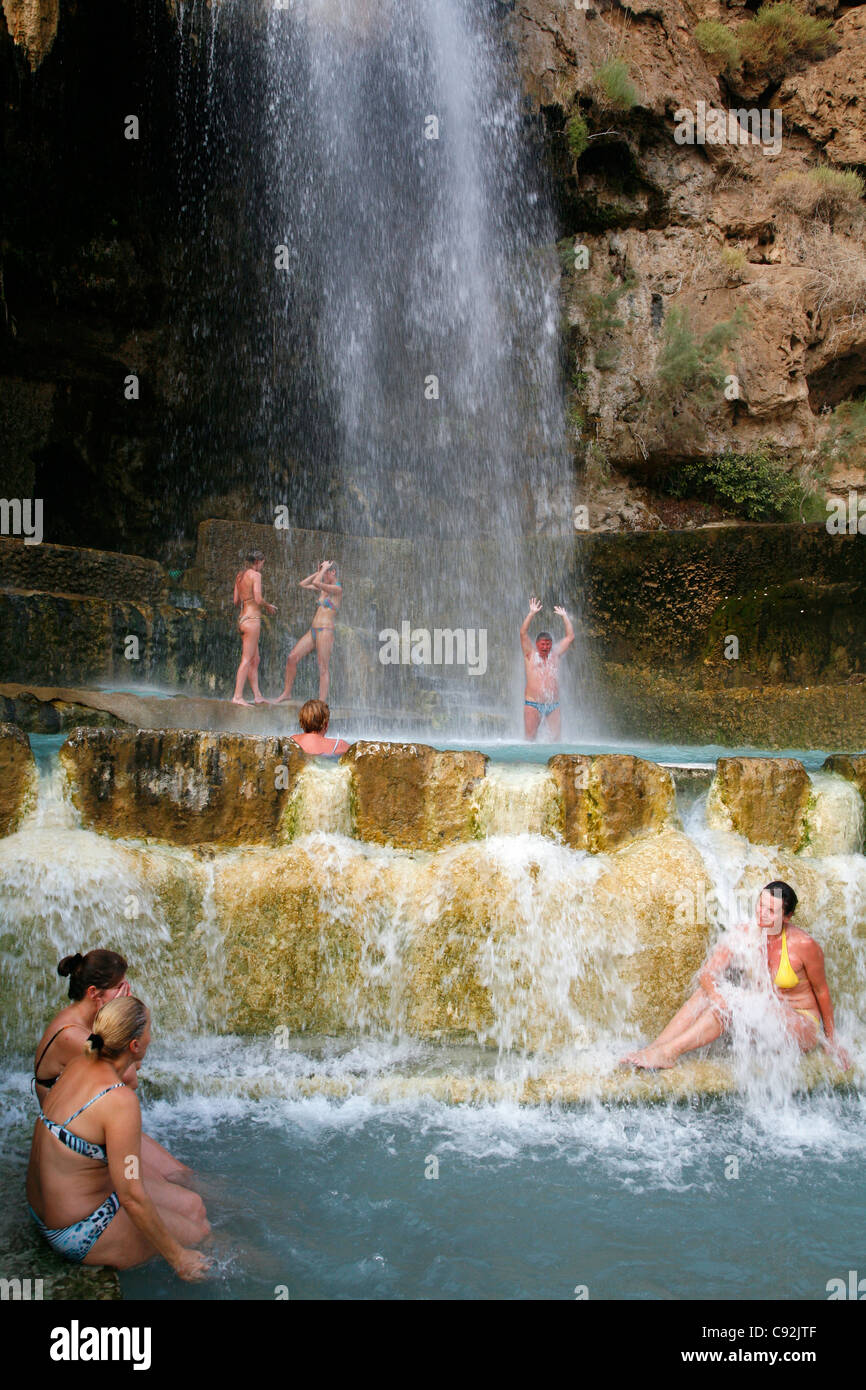 Hammamat Ma'in Hot Springs, Jordanien. Stockfoto