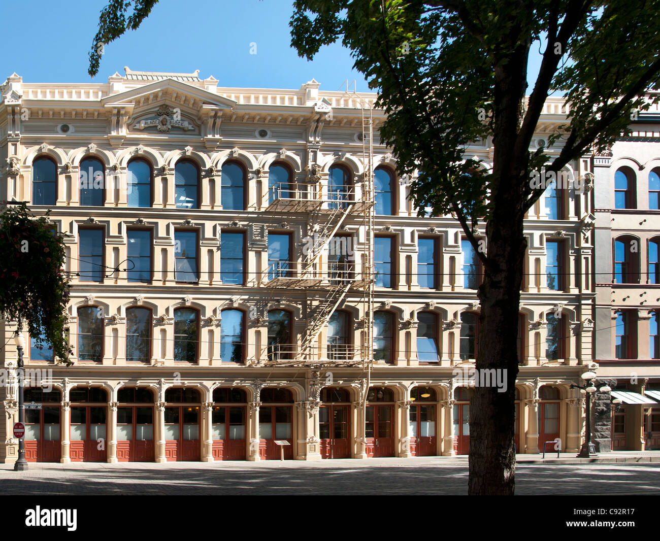 Stadt Blagen Block Portland Oregon Vereinigte Staaten von Amerika USA Stockfoto