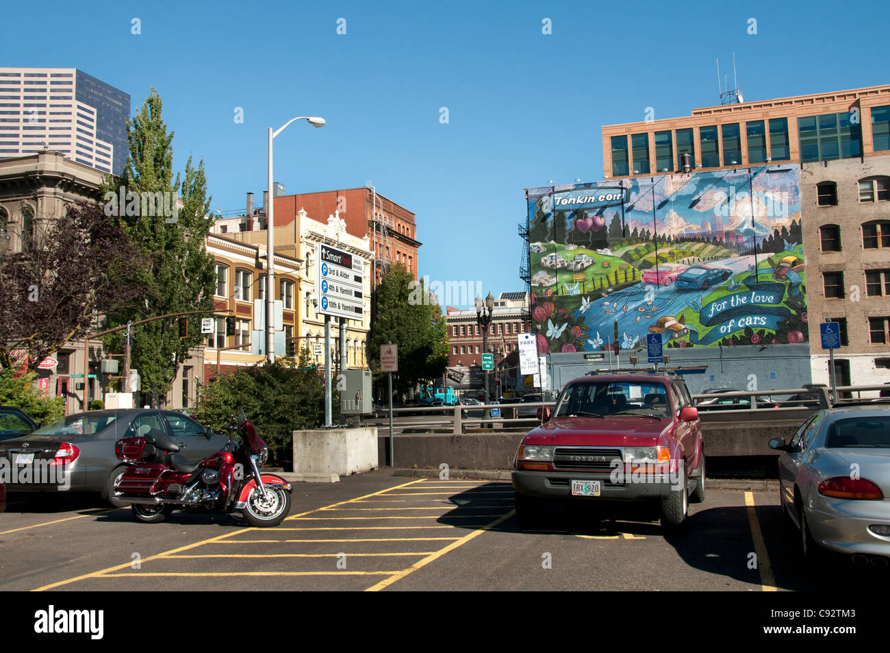 Portland Downtown Town City Oregon Vereinigte Staaten von Amerika USA Stockfoto