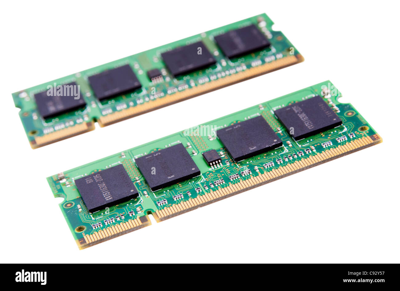 Detail eines Moduls des Chip-RAM (Random Access Memory) Stockfoto