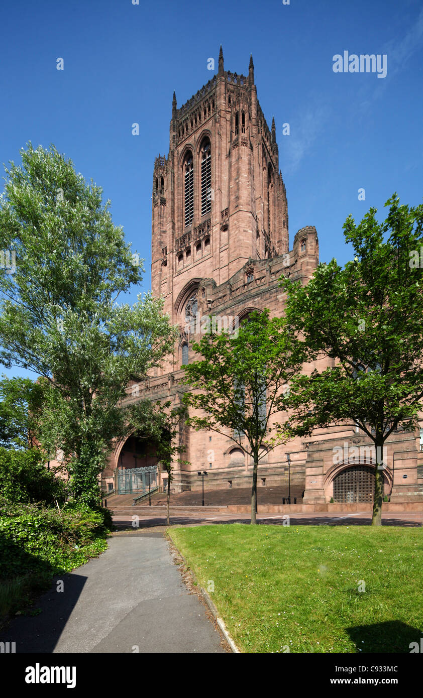 Liverpool Cathedral ist die anglikanische Kathedrale der anglikanischen Diözese von Liverpool. Stockfoto