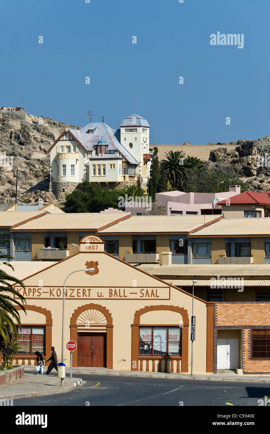 Konzertsaal und Haus Goerke historischen Gebäuden in Lüderitz Namibia Stockfoto