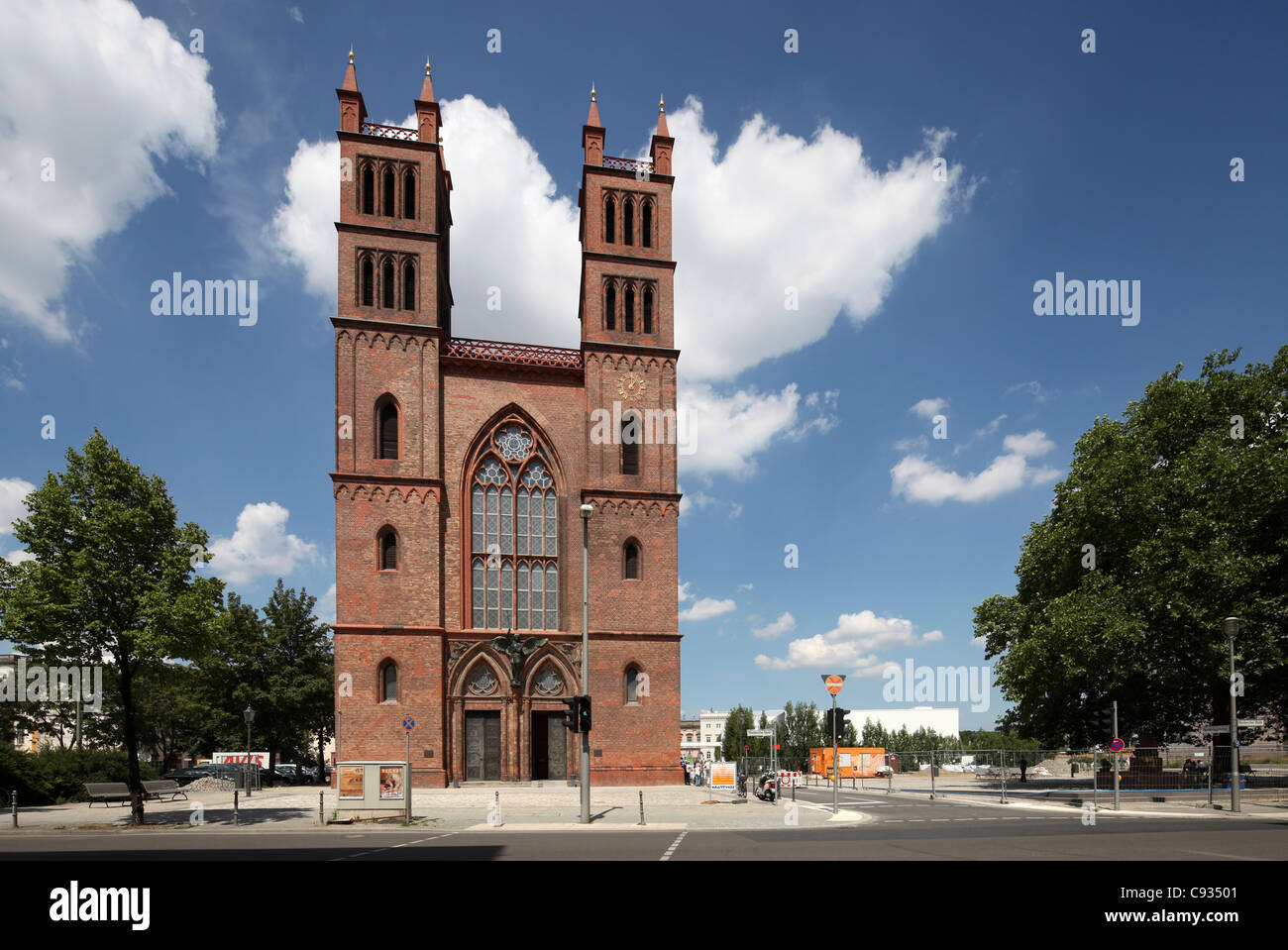 Die Friedrichwerder Kirche im Zentrum von Berlin. Stockfoto