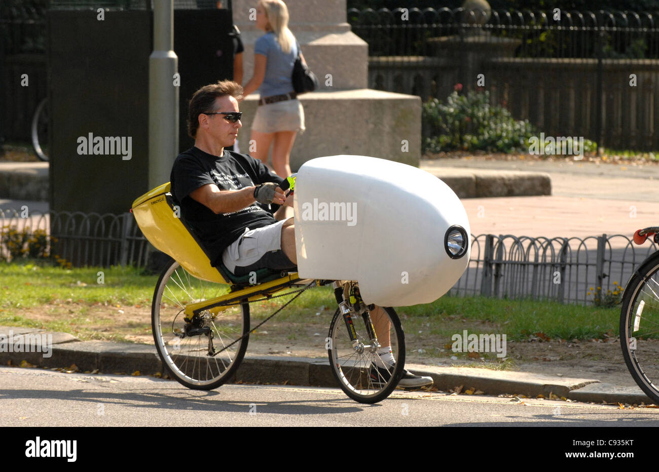 Fahrräder in allen Formen und Größen nehmen Teil in Brighton und Hove City Council Car Free Day UK Stockfoto