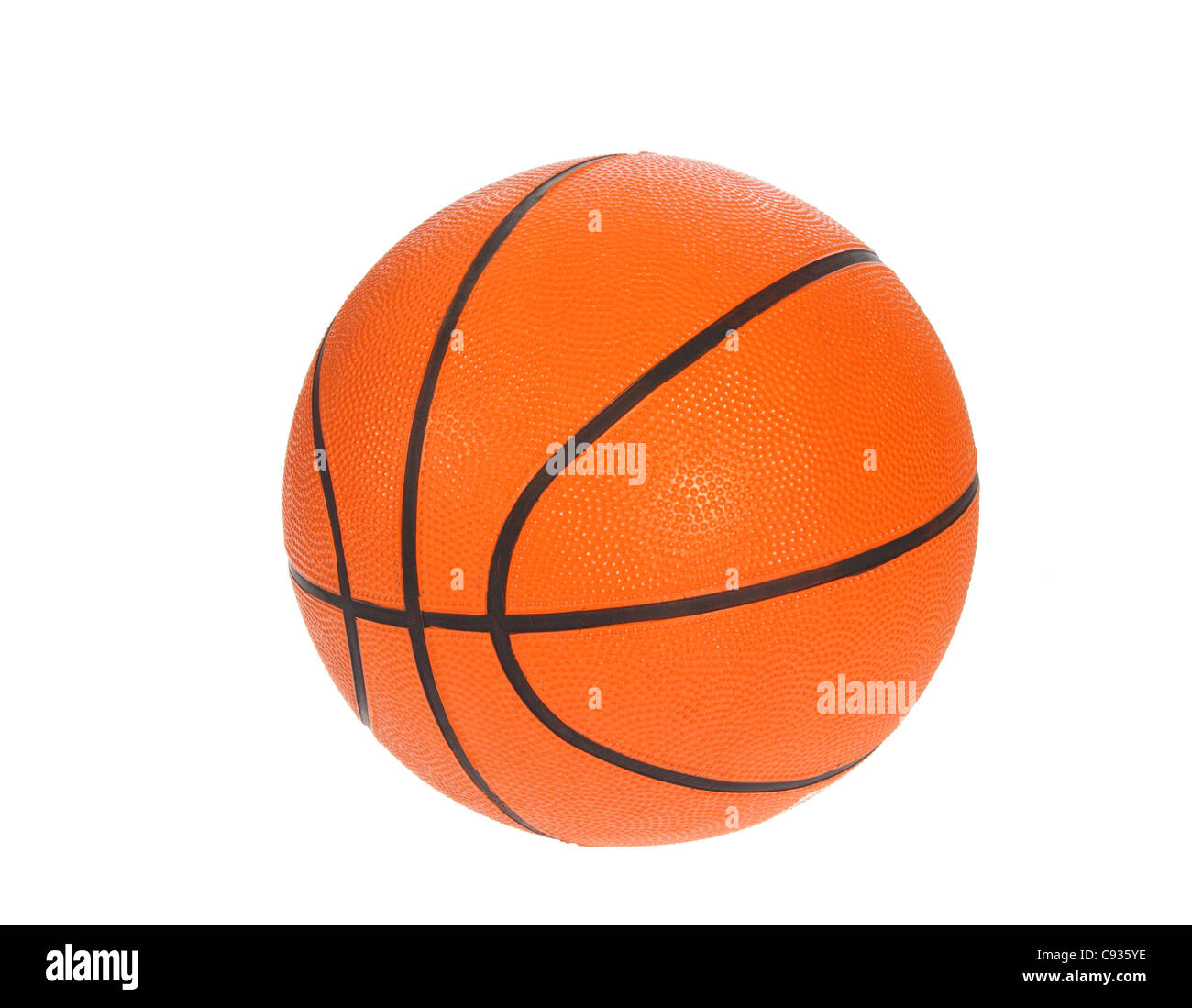 Orange Basketball, Foto auf dem weißen Hintergrund Stockfoto