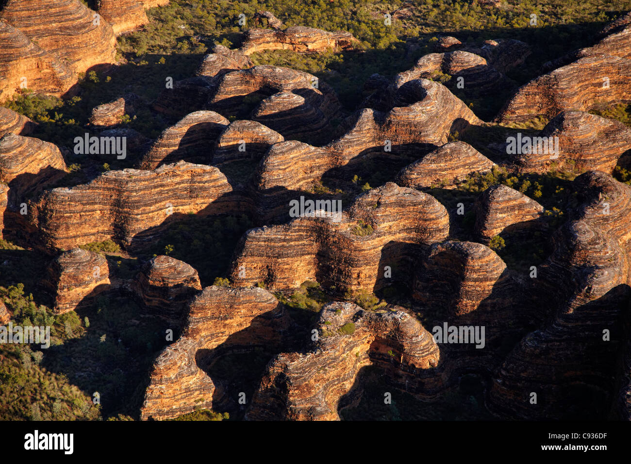 Bienenstöcke, Bungle Bungles, Purnululu National Park, Kimberley-Region, Western Australia, Australien - Antenne Stockfoto