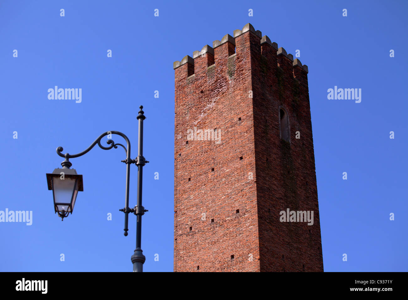 Italien, Veneto, Vicenza, Westeuropa;  Turm neben dem "Teatro Olimpico" Stockfoto