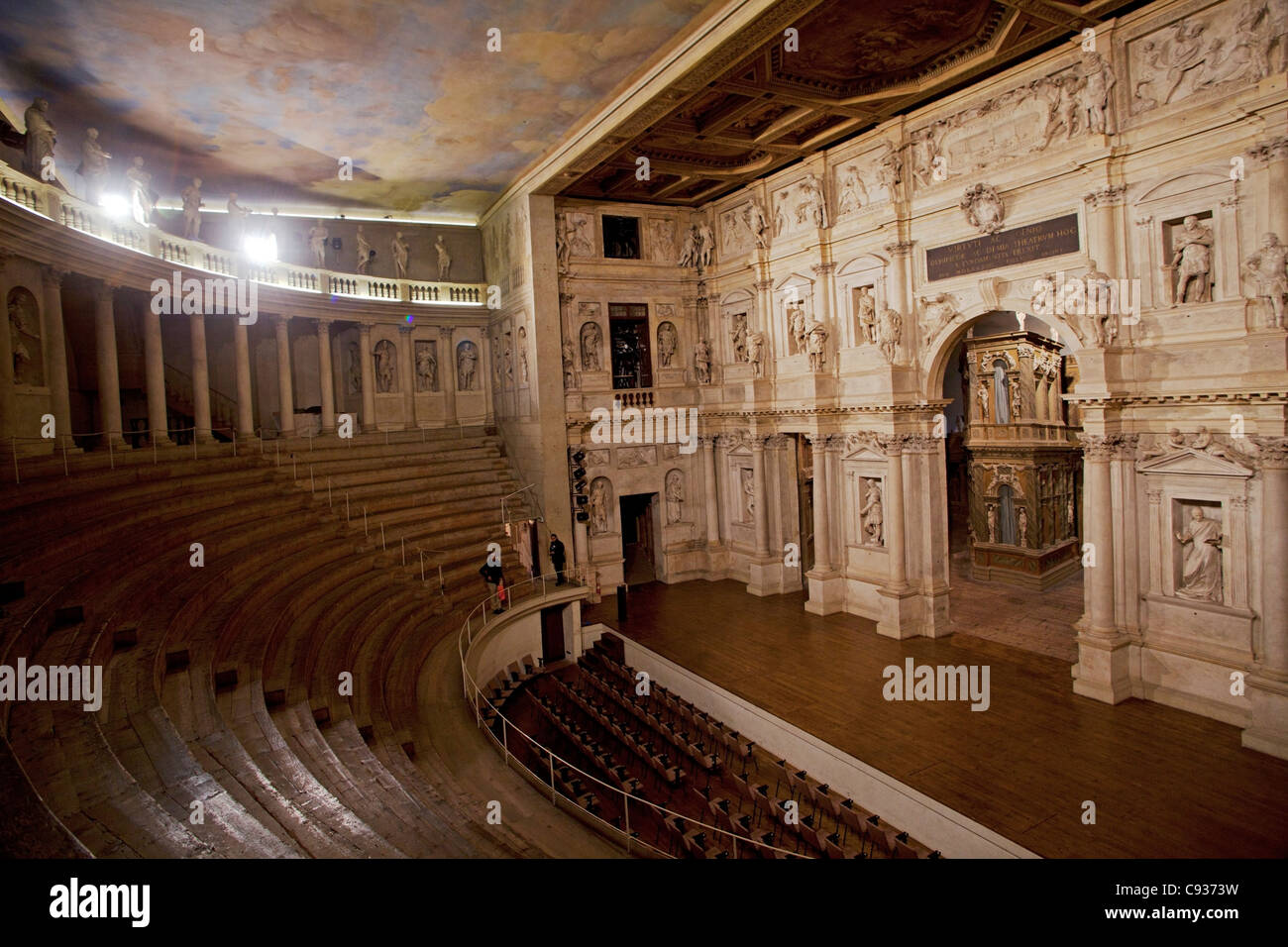 Italien, Veneto, Vicenza, das "Teatro Olimpico"; ein einzigartiges Theater Stockfoto