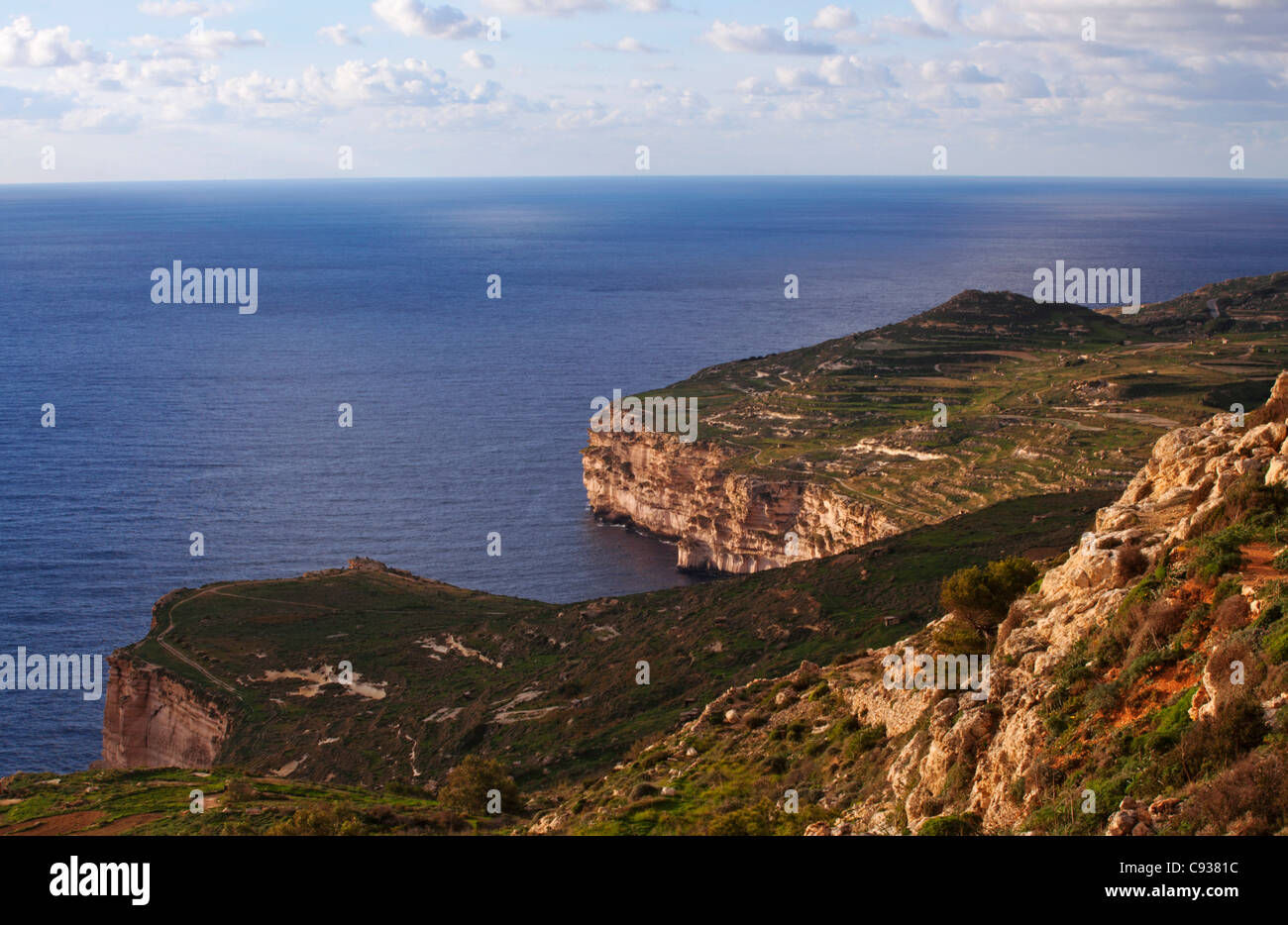 Malta, Europa; Die wilden Seiten der Insel - abseits der Klippen nur Dorf Dingli Stockfoto