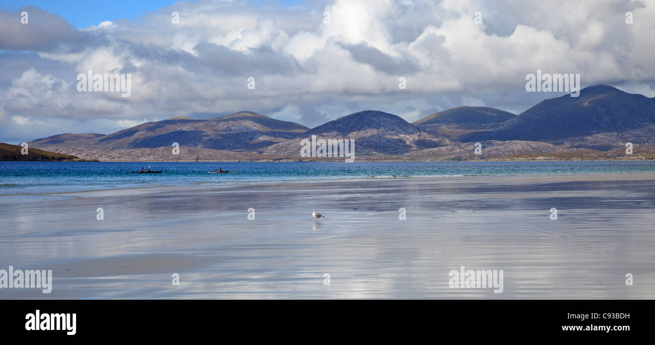 Luskentyre Insel Harris, äußeren Hebriden, Schottland mit Isle z. im Hintergrund Stockfoto