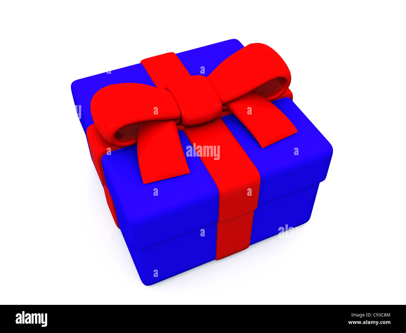 Geschenk-Box. 3D Stockfoto