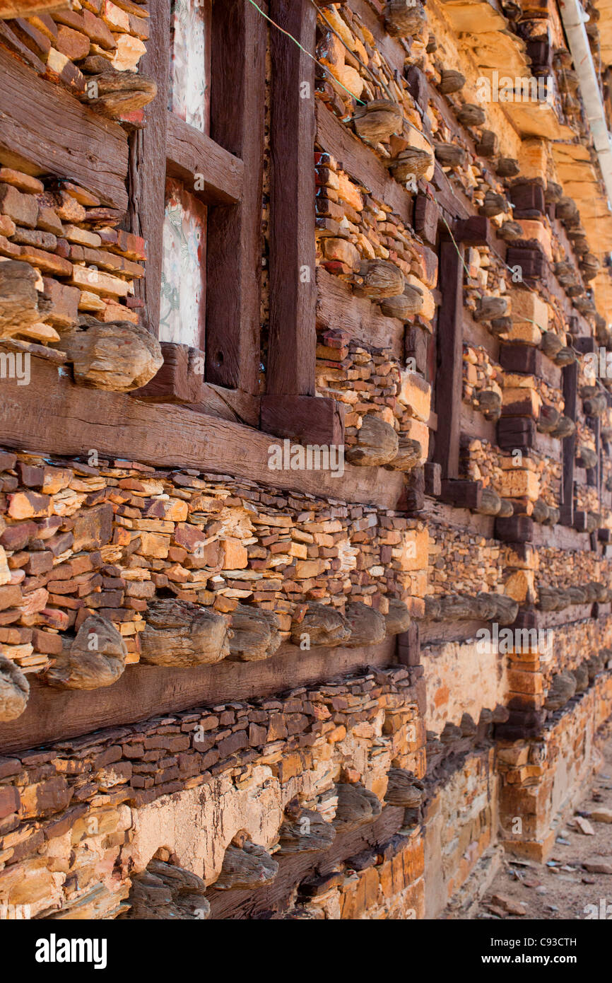 Abuna Aregawi Kirche auf dem Berggipfel Kloster Debre Damo nahe der eritreischen Grenze in Tigray, Nord-Äthiopien. Stockfoto