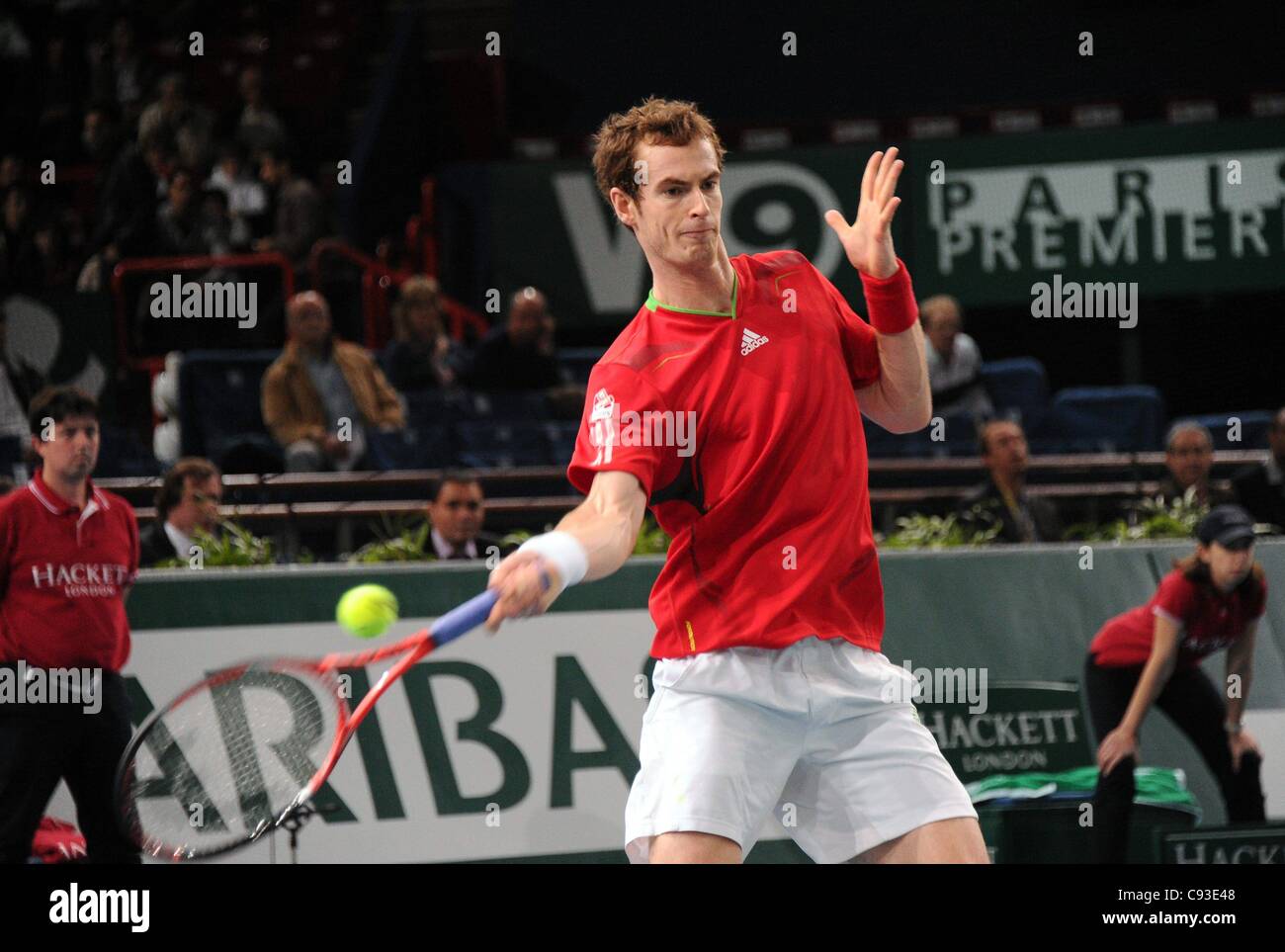 10.11.2011 Paris, Frankreich.  Andy Murray Tennis BNP Paribas Masters Open de Paris Bercy Stockfoto