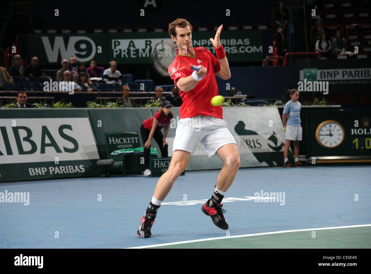 10.11.2011 Paris, Frankreich.  Andy Murray Tennis BNP Paribas Masters Open de Paris Bercy Stockfoto