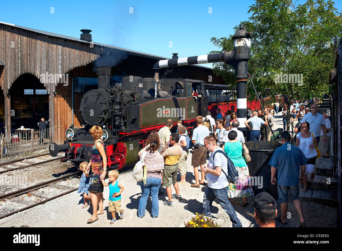 Historische Eisenbahn: Le Truffadou, Frankreich. Stockfoto