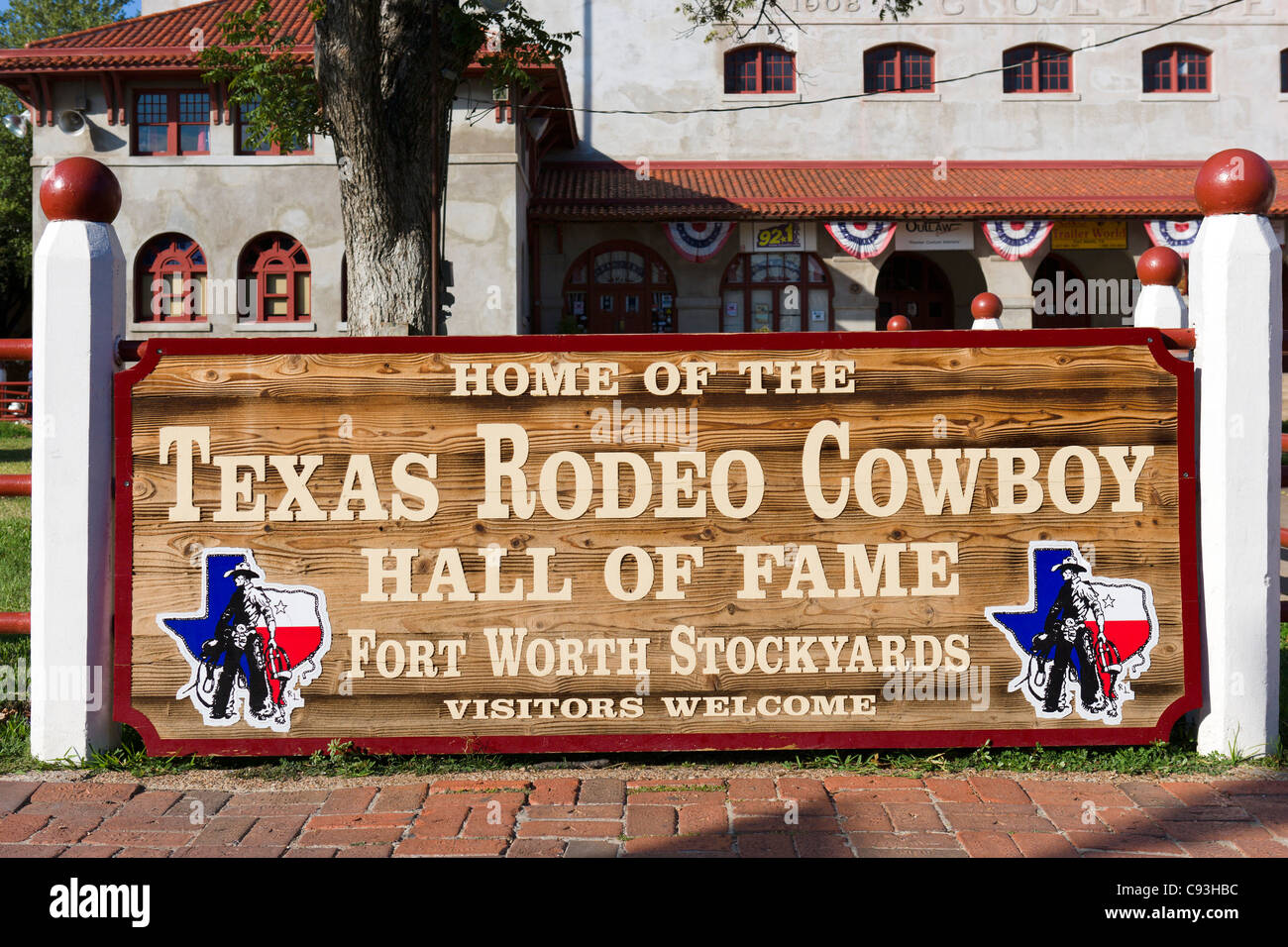 Texas Rodeo Cowboy Hall of Fame im Cowtown Coliseum, Exchange Avenue, Stockyards Bezirk, Fort Worth, Texas, USA Stockfoto